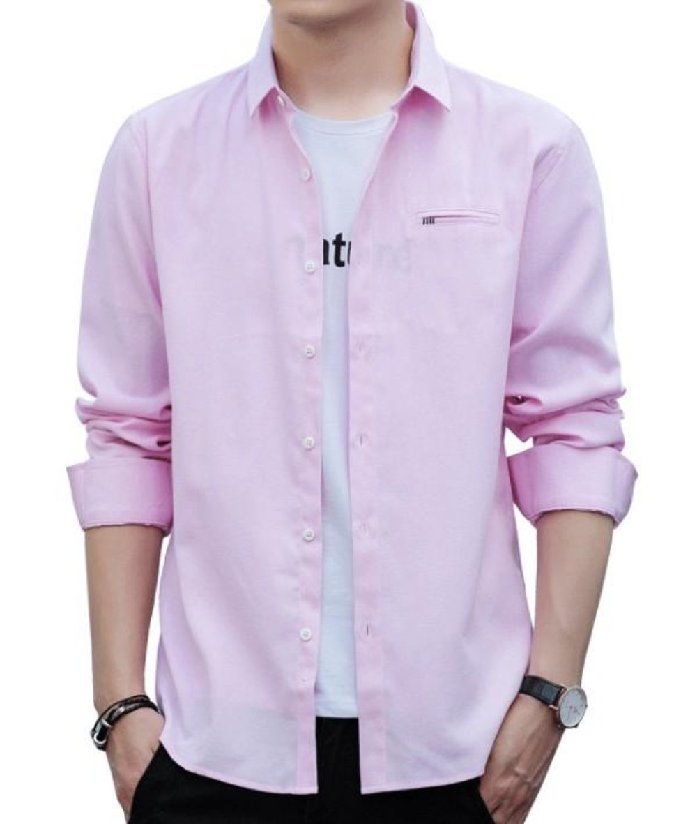 Casual Long Sleeve Button-Up Shirt for Men