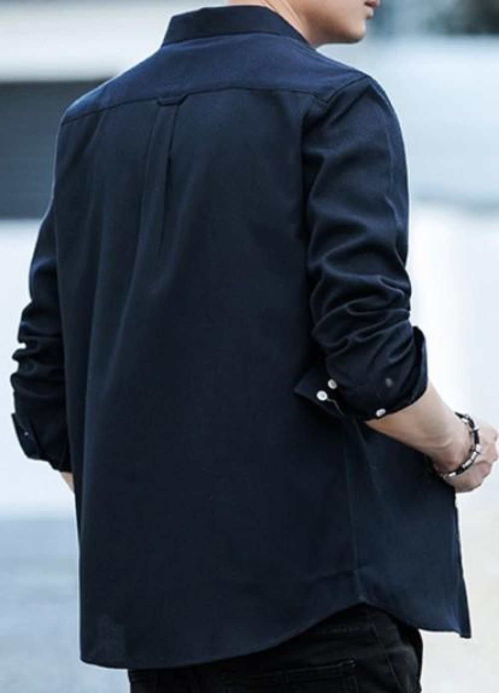 Casual Long Sleeve Button-Up Shirt for Men