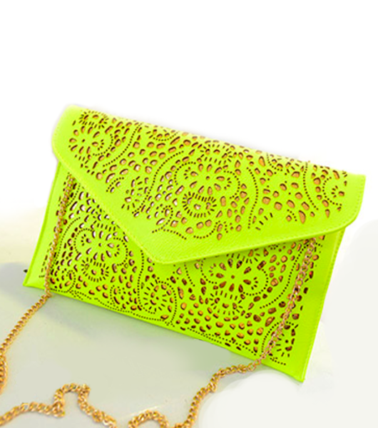Chain Strap Laser-Cut Clutch by Coseey: A Revised Title