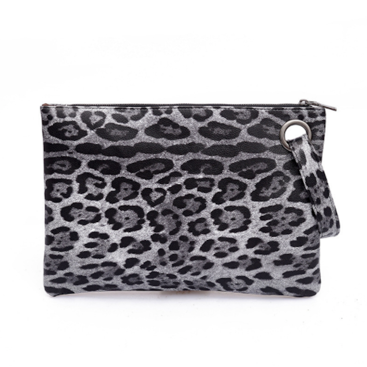 Leopard Pattern Faux Leather Women's Envelope Clutch