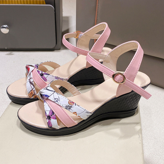 Floral Wedge Sandals for Women