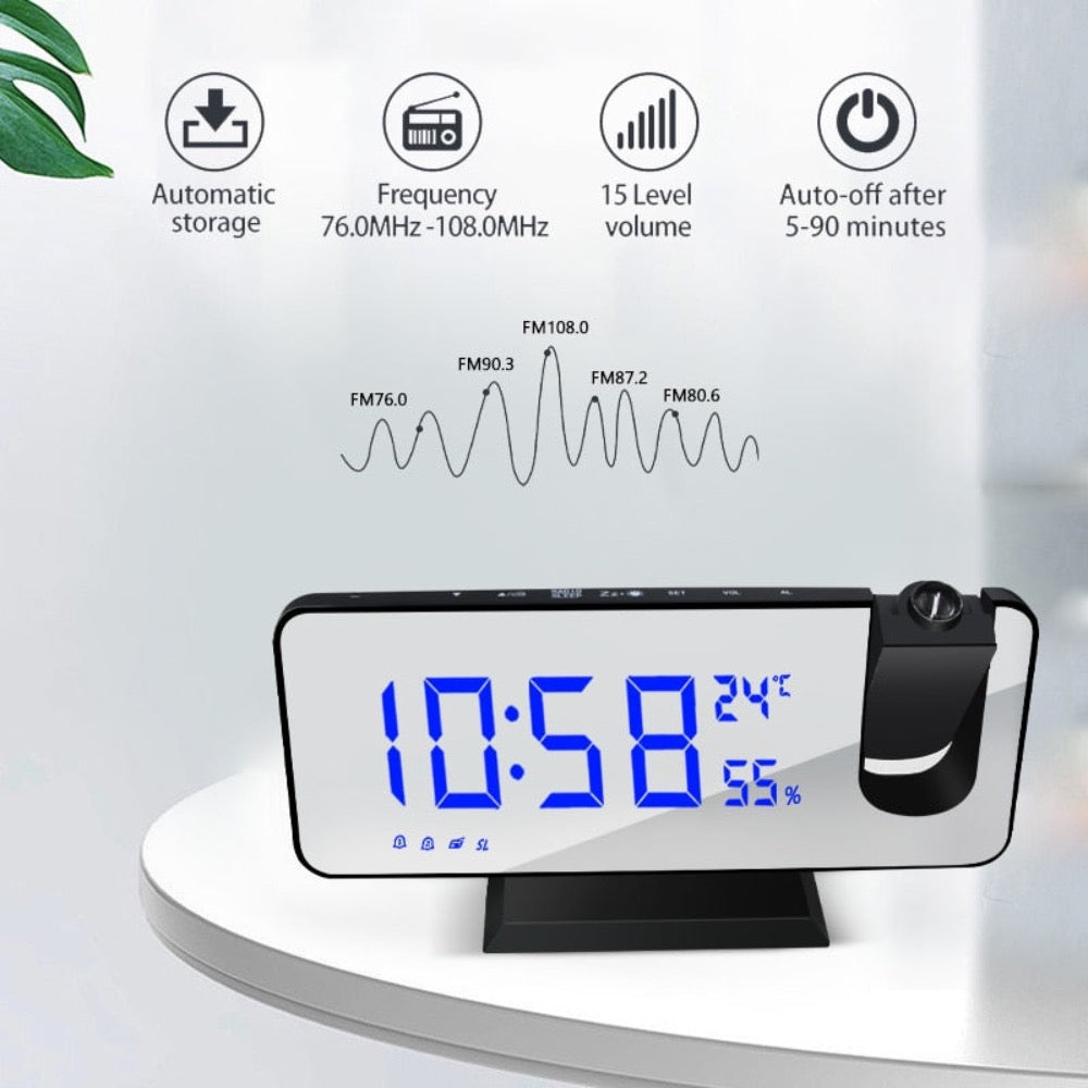 FM Radio Alarm Clock with Digital Display