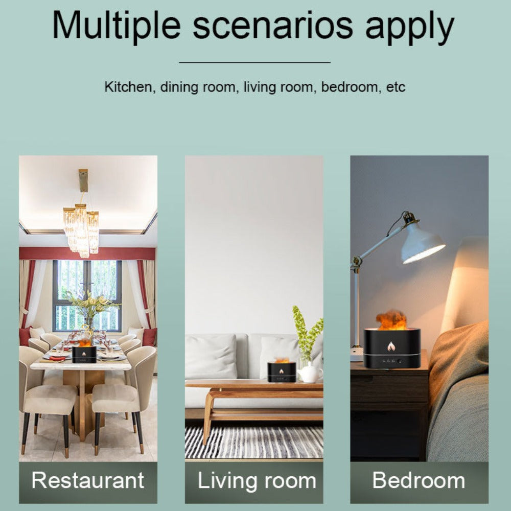 Essential Oil Diffuser with Fiery Effect and Timer