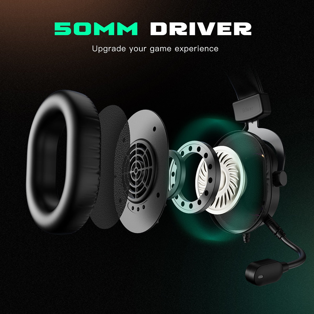 Dragon 6 Vibrant RGB Gaming Headset with Microphone - Immersive Over-Ear Headphones