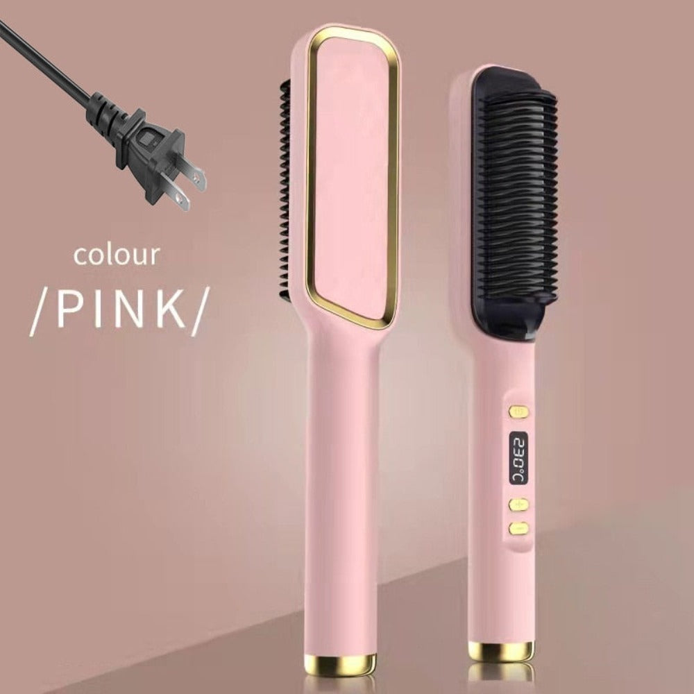 Electric Hair Brush Straightener by Coseey