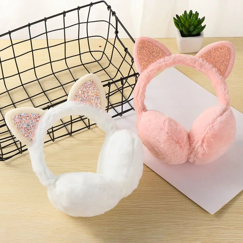 Cat-Themed Cozy Winter Earmuffs