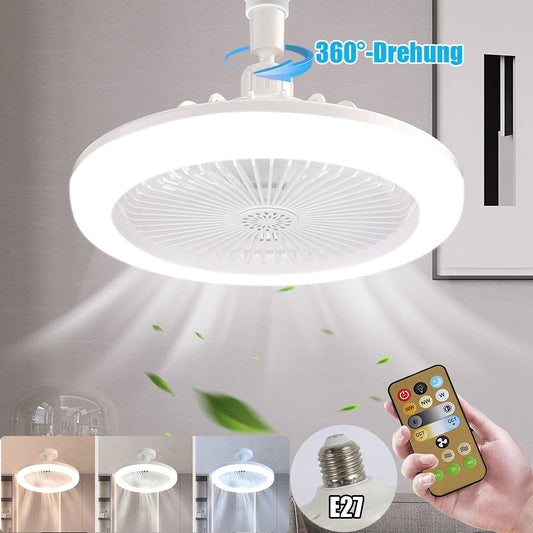 Contemporary Remote-Controlled LED Ceiling Fan with Built-in Lighting