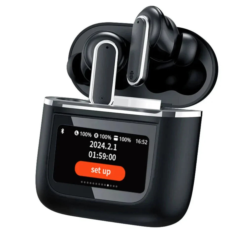 Noise-Canceling Bluetooth Earbuds with Touch Screen Technology