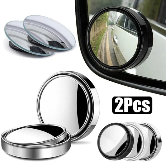 2 Piece Set of Mirrors to Eliminate Blind Spots with Adjustable Features