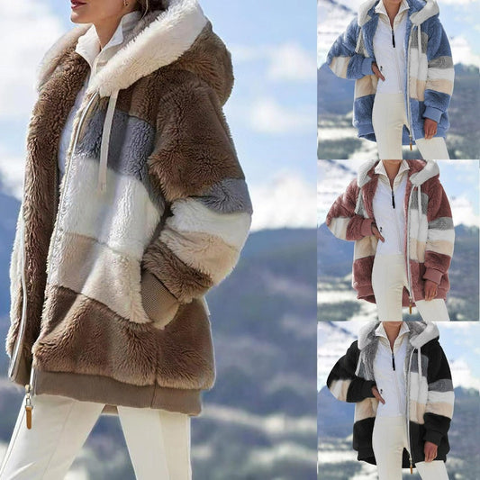Winter Hooded Fleece Jacket for Women