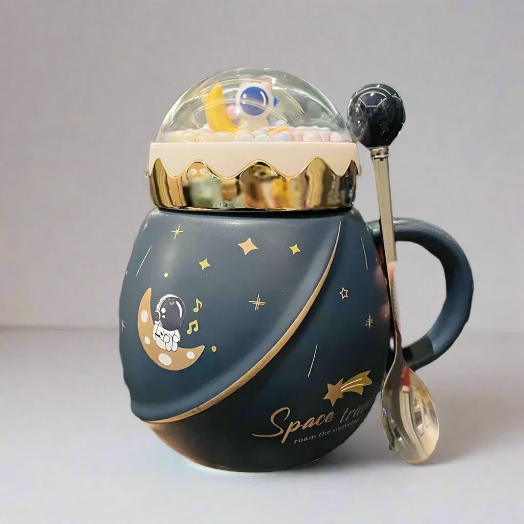 Cartoon Space Theme 3D Mug with Lid