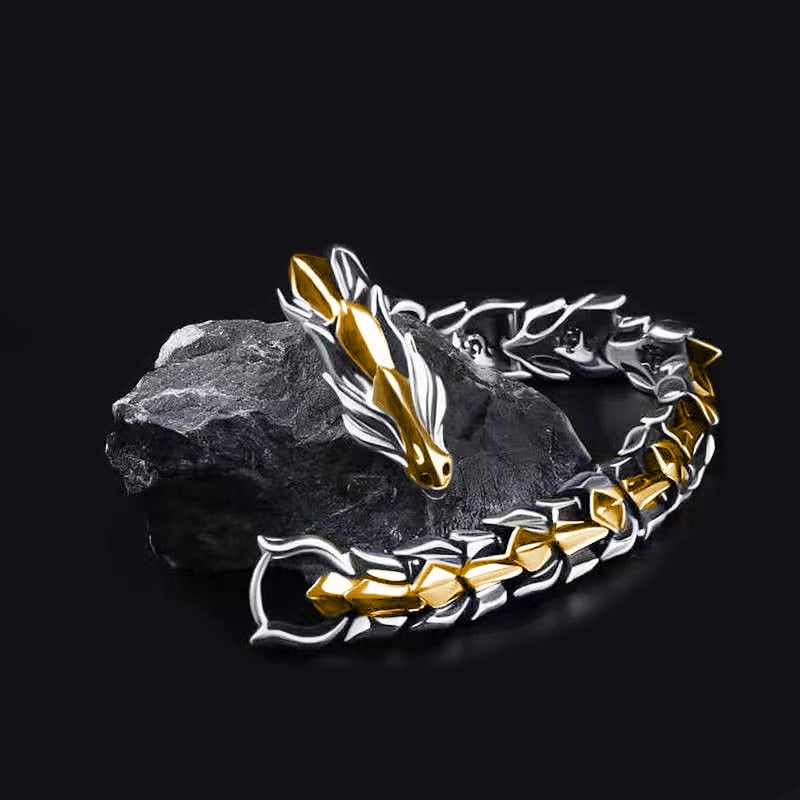 Dragon Keel Bracelet with Silver Plating