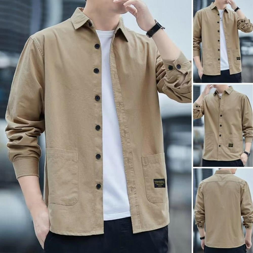 Men's Pocketed Button-Up Shirt