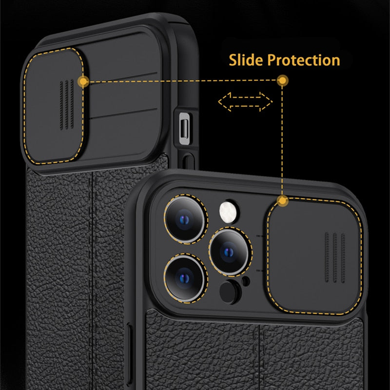 Protective Leather Case with Camera Guard for iPhone: Ensuring Your Device's Safety