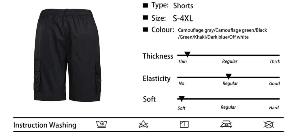 Summer Elastic Waist Men's Casual Shorts