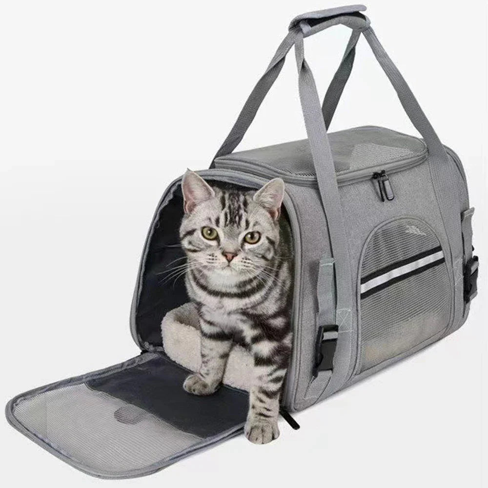 Pet Carrier Bag with Mesh Ventilation for Breathability and Multi-purpose Use