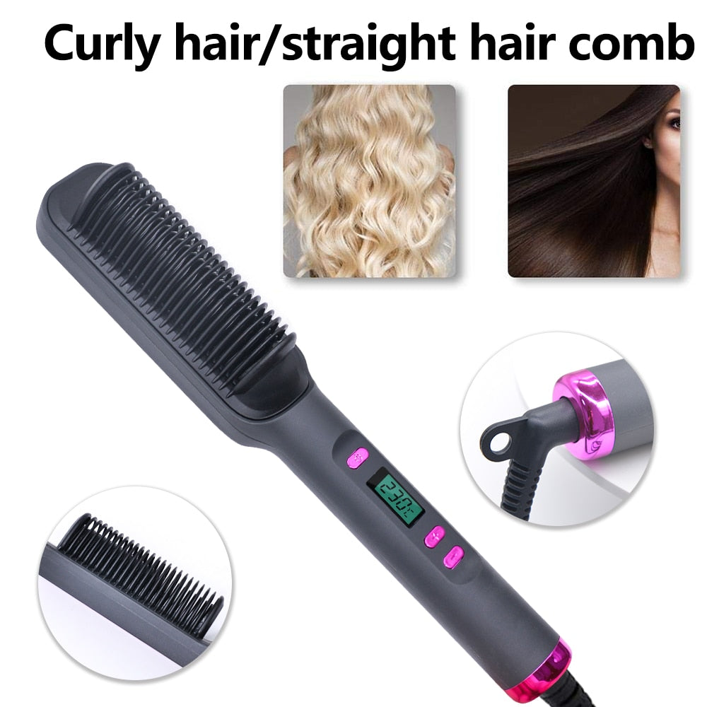 Electric Hair Brush Straightener by Coseey
