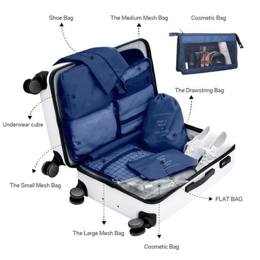 Rephrased Title: 
Set of 8 Waterproof Bags for Organizing and Storage