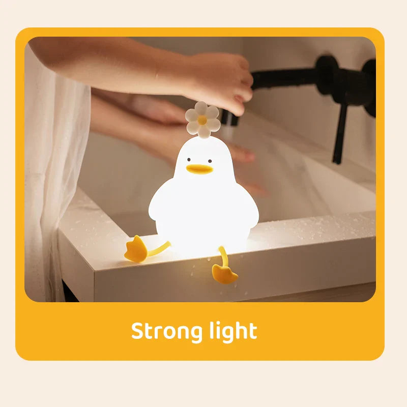 Adorable LED Duck Mobile Phone Stand with Touch Lamp