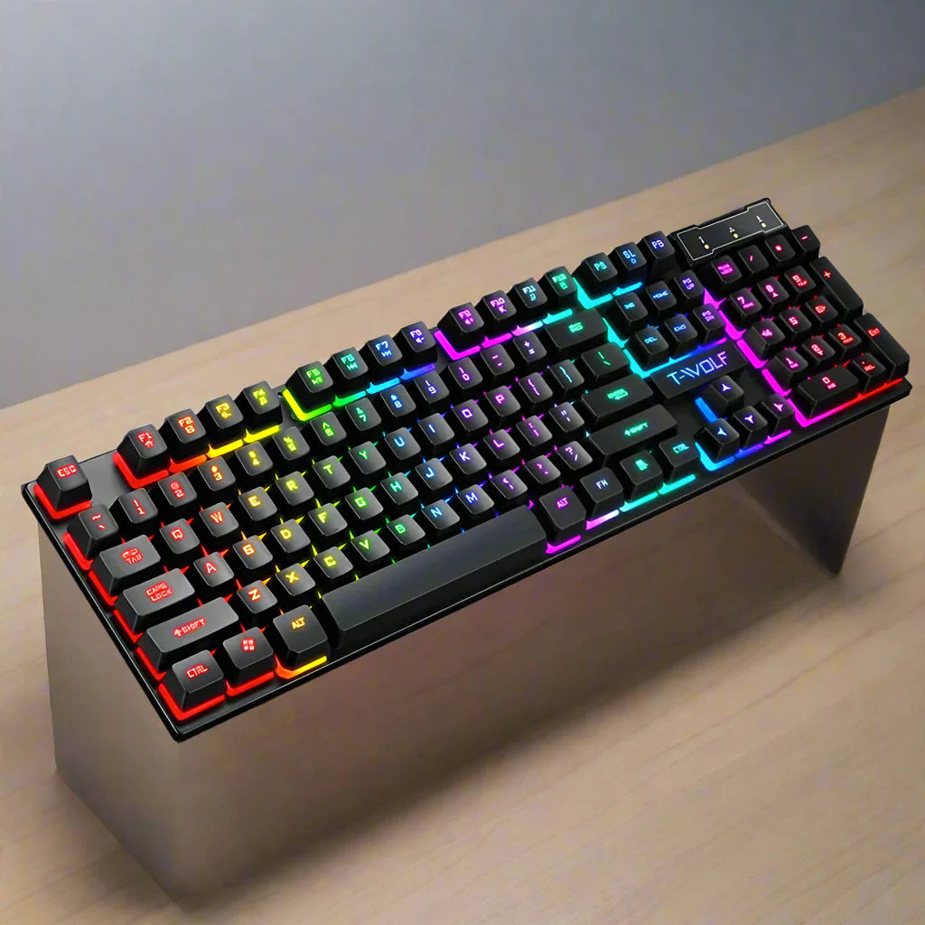 RGB Backlit Gaming Keyboard and Mouse Bundle with 104 Keys