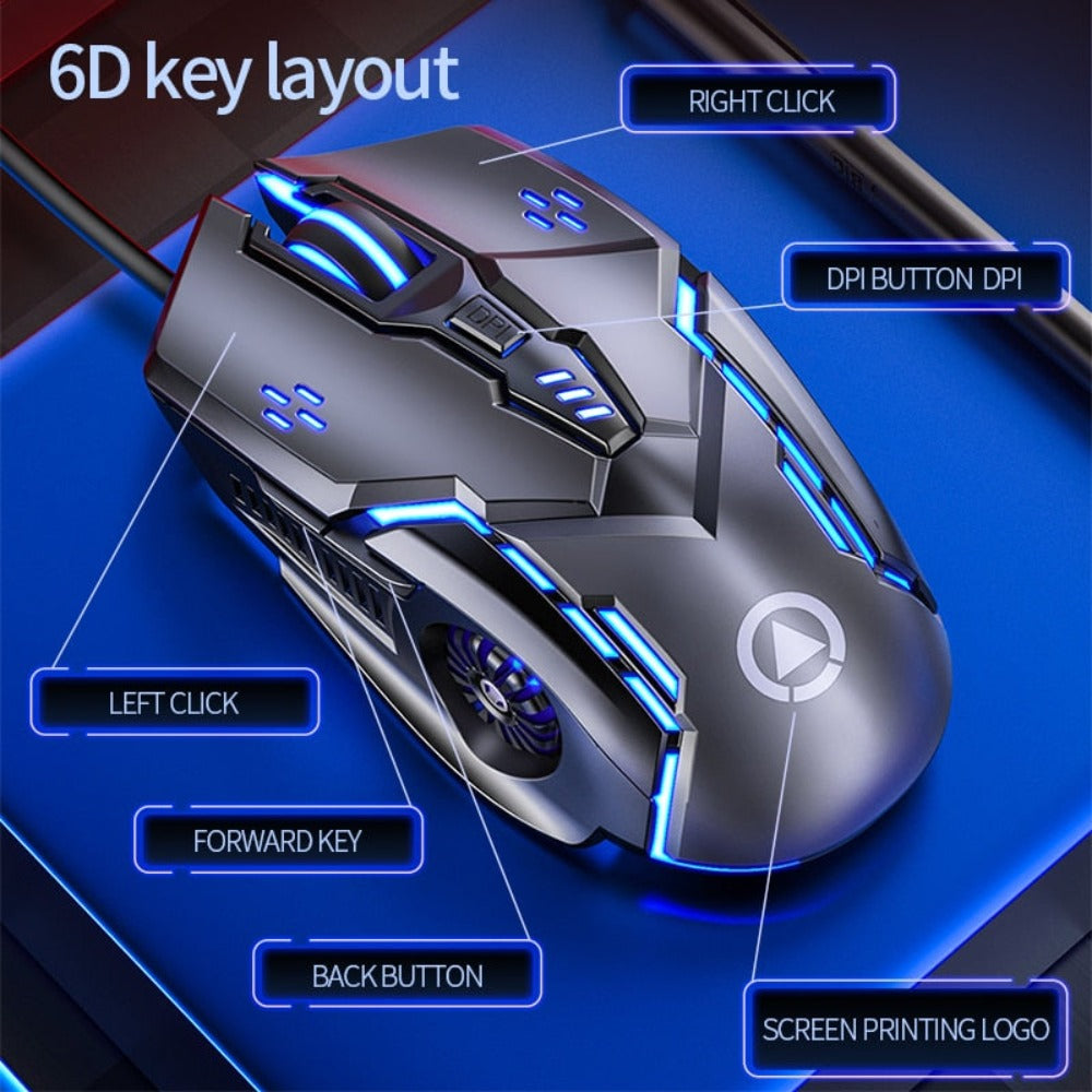 Enhanced Gaming Experience with 6 Button Dragon Mouse at 3200 DPI