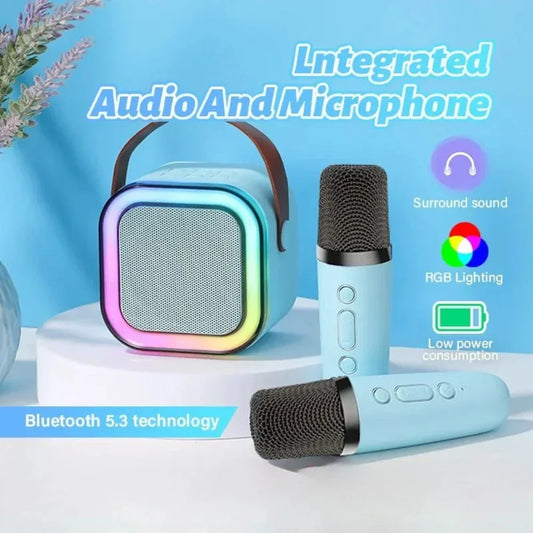 "" Wireless Mini Speaker with Dual Microphones and RGB Lighting
