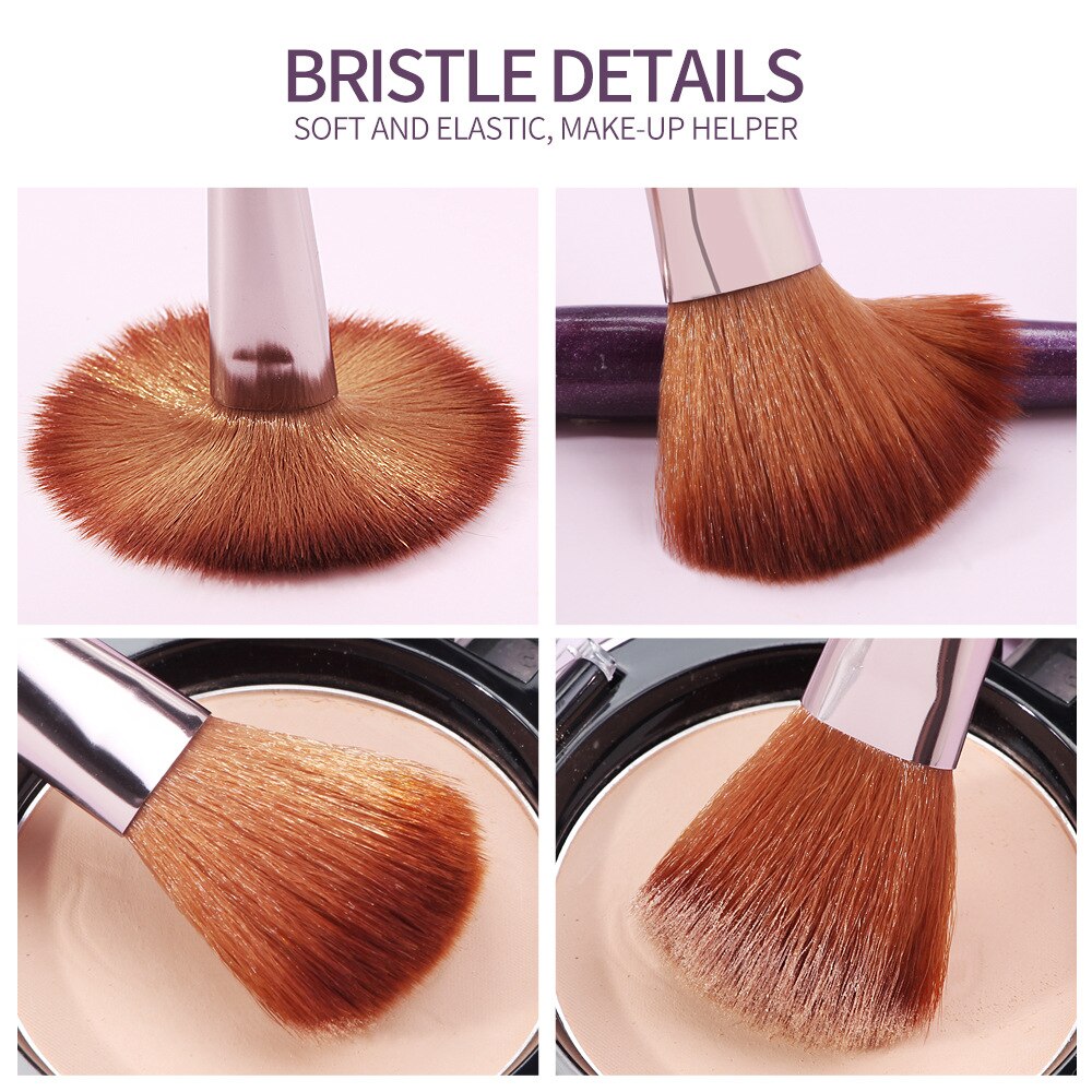 18-Piece Shimmering Makeup Brush Collection