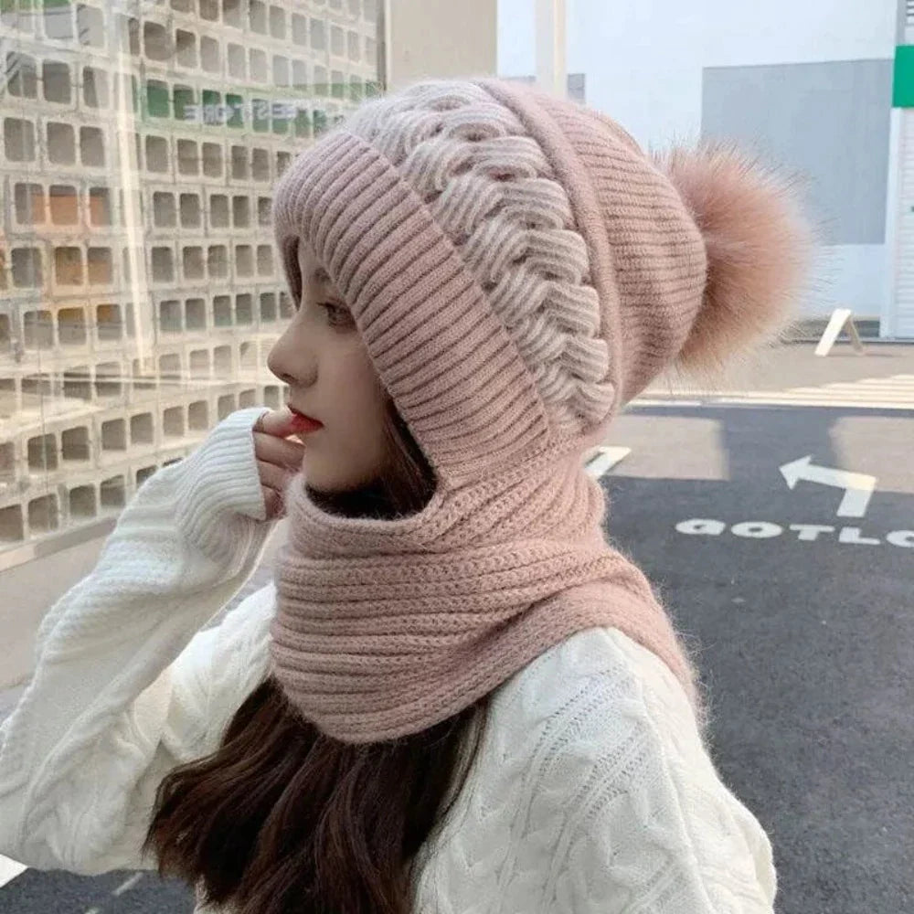 Warm Winter Scarf and Hat Set for Women