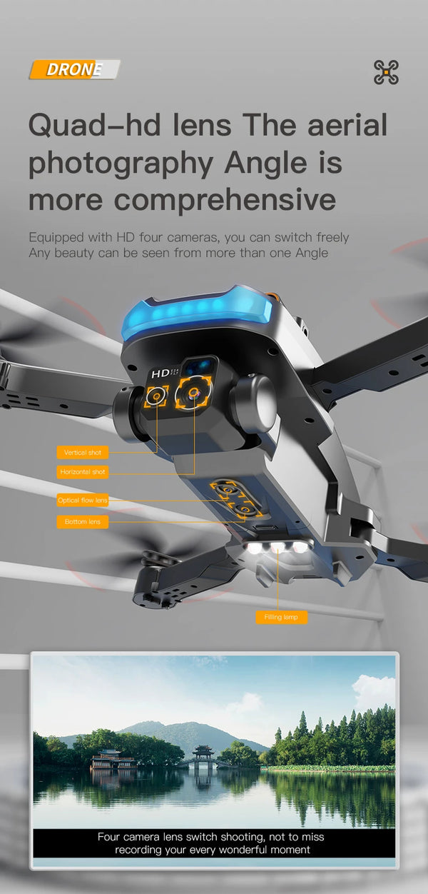Smart Dual-Camera Ninja Phantom 15PRO Drone with Dragon-like Design