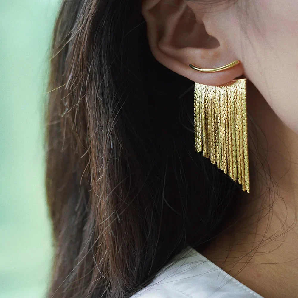 Dazzling Fringe Statement Earrings
