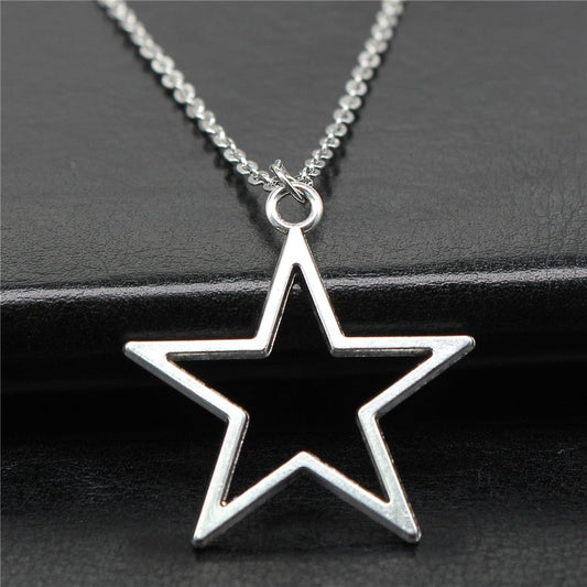 Star-Shaped Open Pendant Necklace