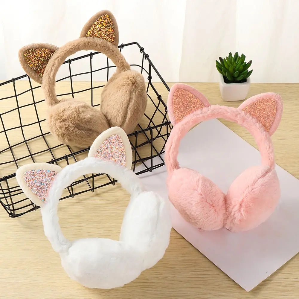 Cat-Themed Cozy Winter Earmuffs