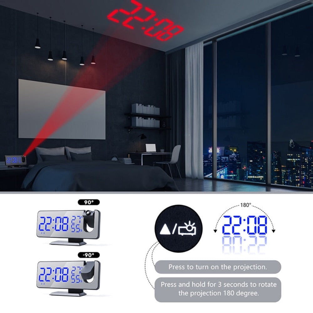 FM Radio Alarm Clock with Digital Display