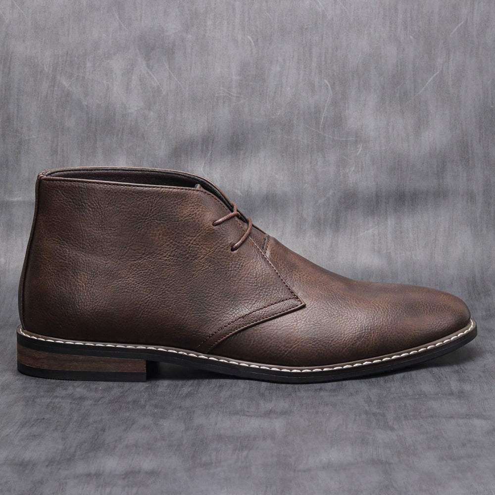 Classic Vegan Leather Ankle Boots for Men