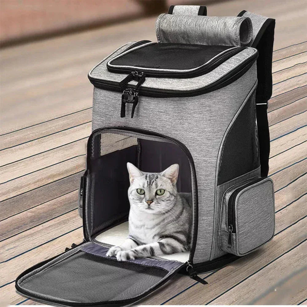 Pet Carrier Backpack with Foldable Design for Comfortable Travel with Your Furry Friend
