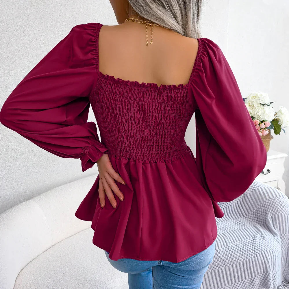 Loose-Fitting Chiffon Blouse for Women