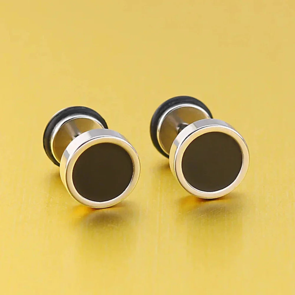 Black Stud Earrings for Both Genders