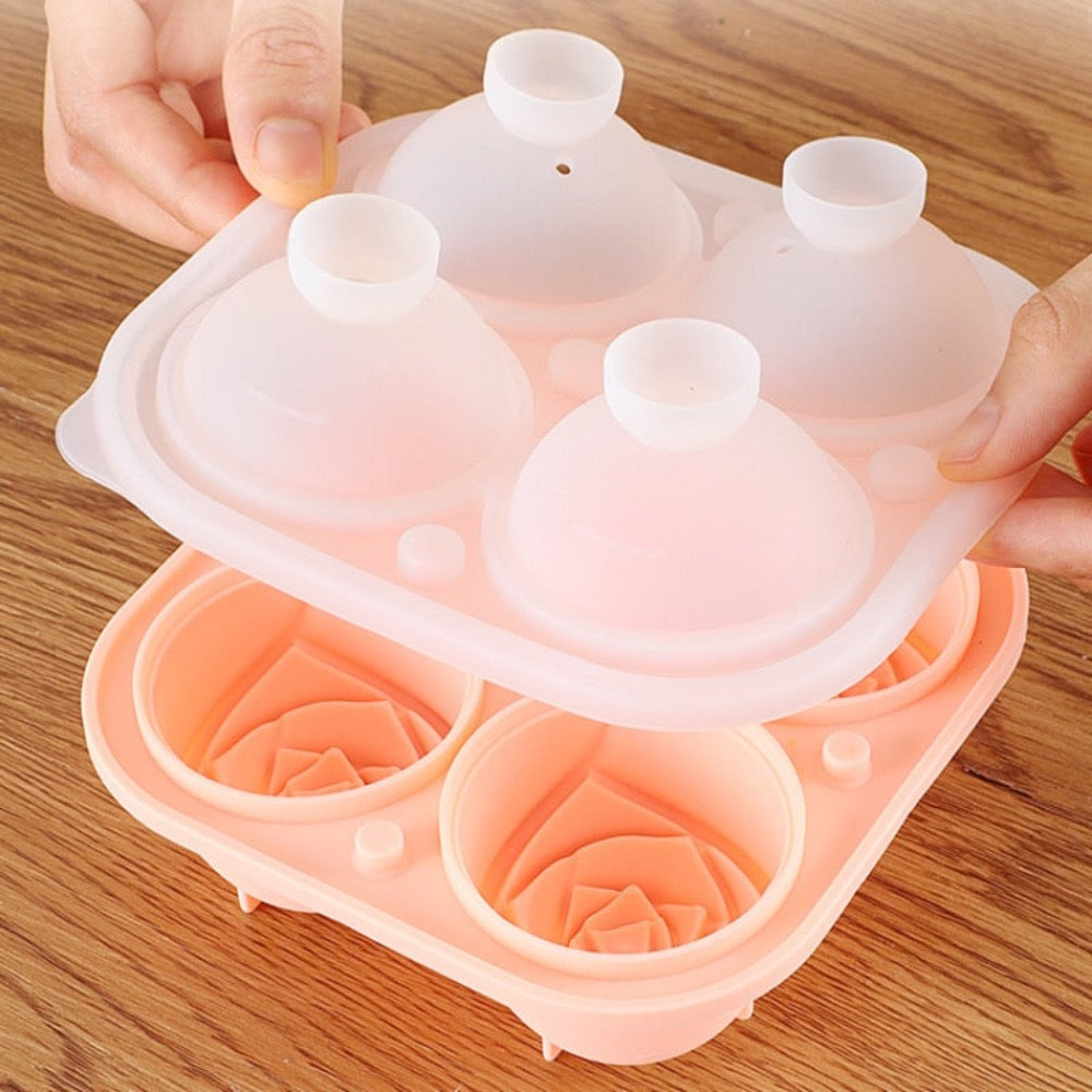 Ice Mold: Blossoming Rose Shape