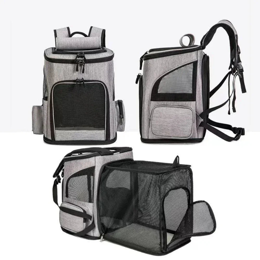 Pet Carrier Backpack with Foldable Design for Comfortable Travel with Your Furry Friend