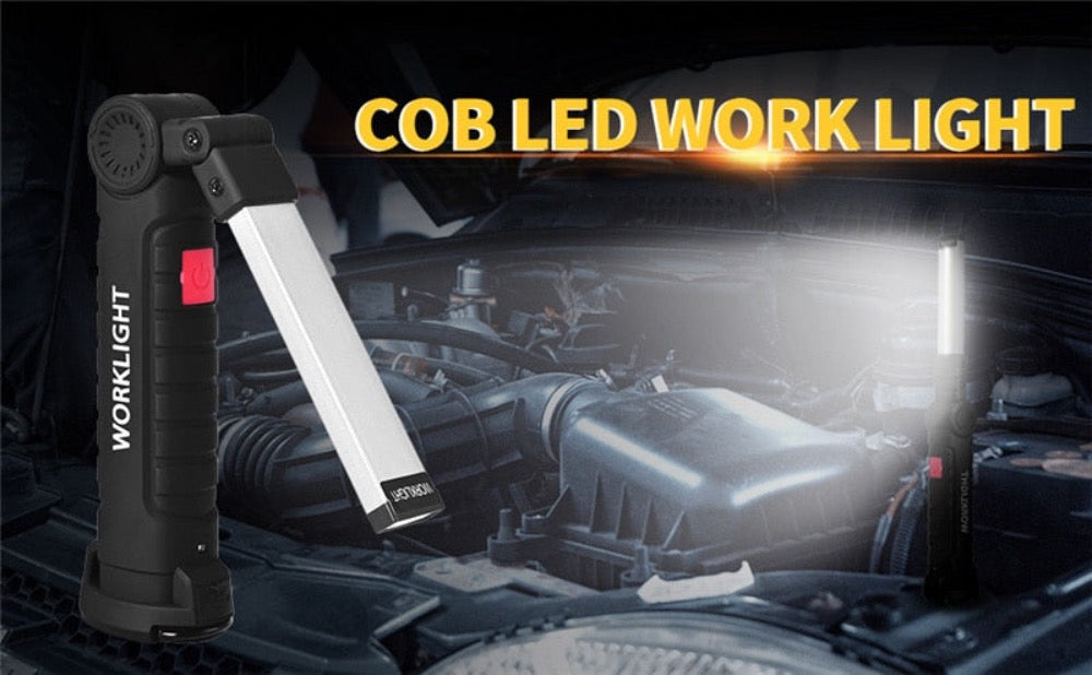 Magnetic Base Flashlight - Portable and Convenient