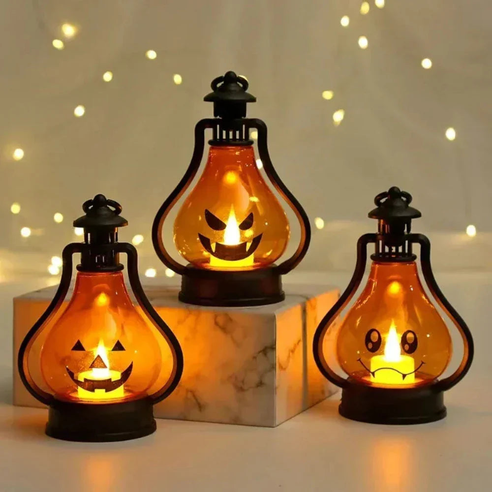 Portable LED Pumpkin Lantern for Halloween Festivities