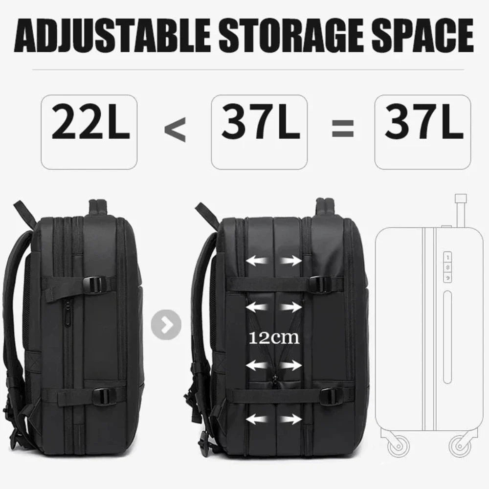 High Quality Waterproof Multilayer Backpack - 37L Capacity with Adjustable Fit
