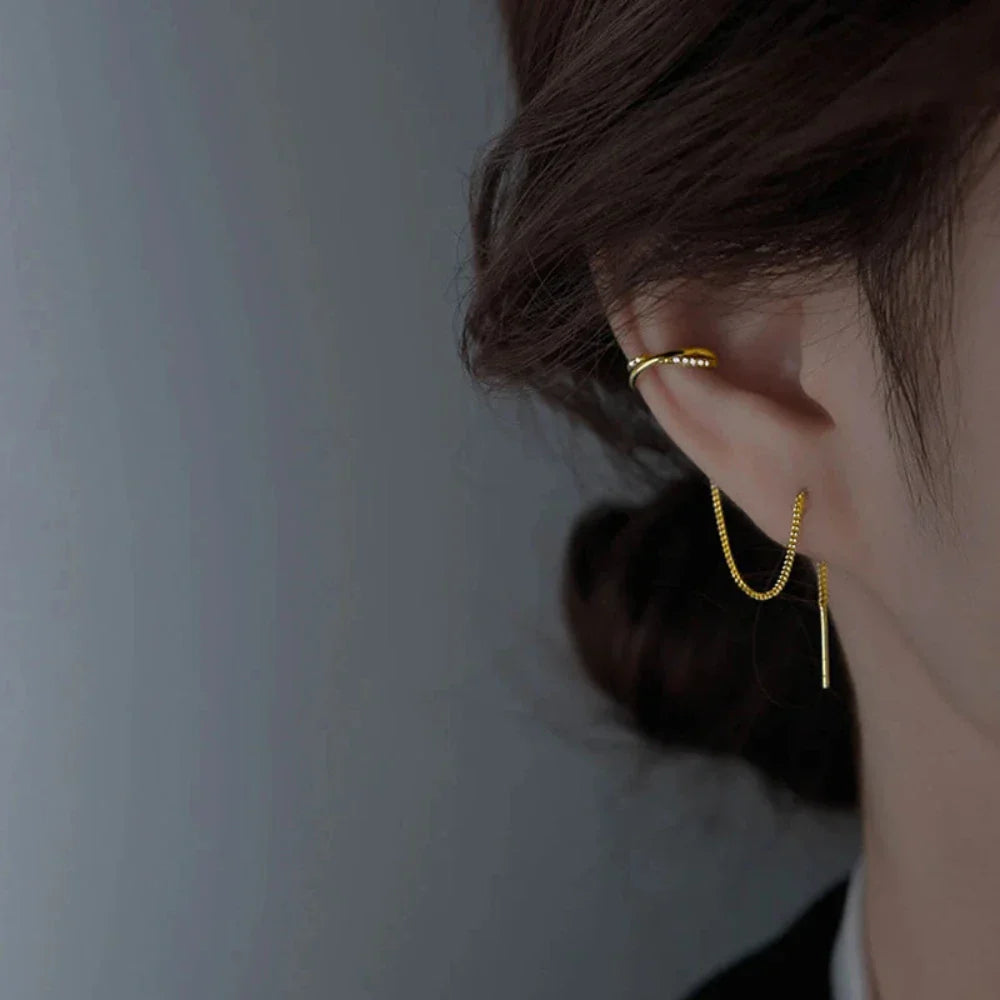 Faux Cuff Clip Drop Earring for a Striking Look