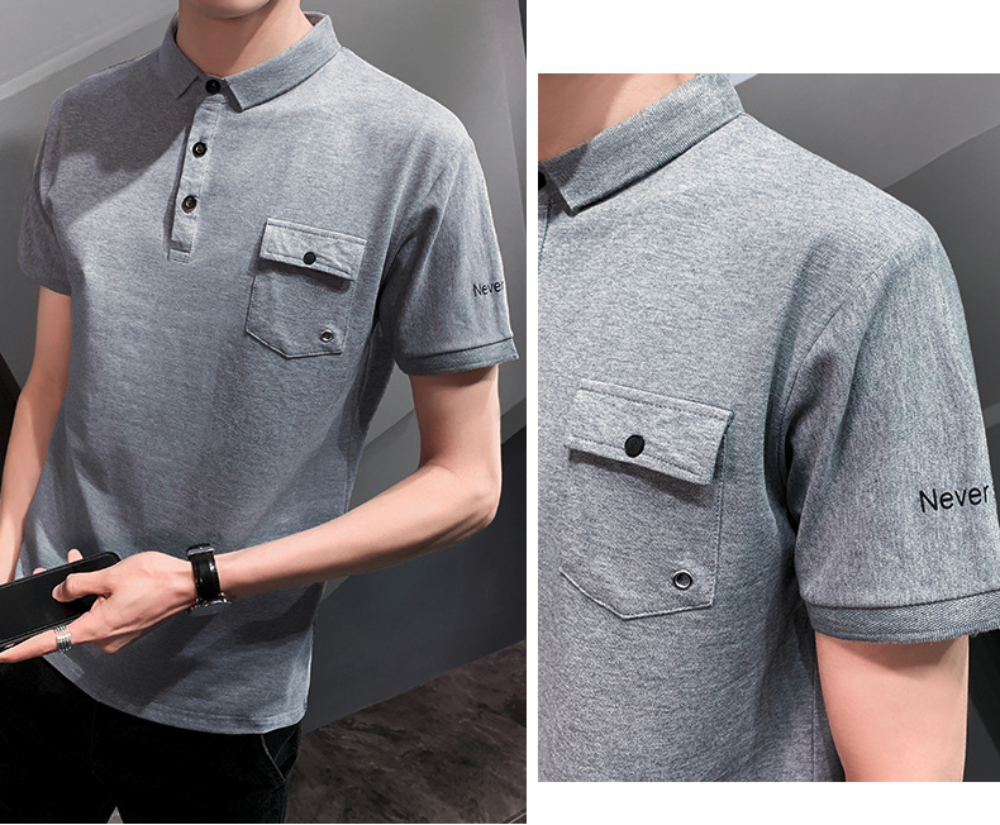 Pocketed Men's Short Sleeve Polo