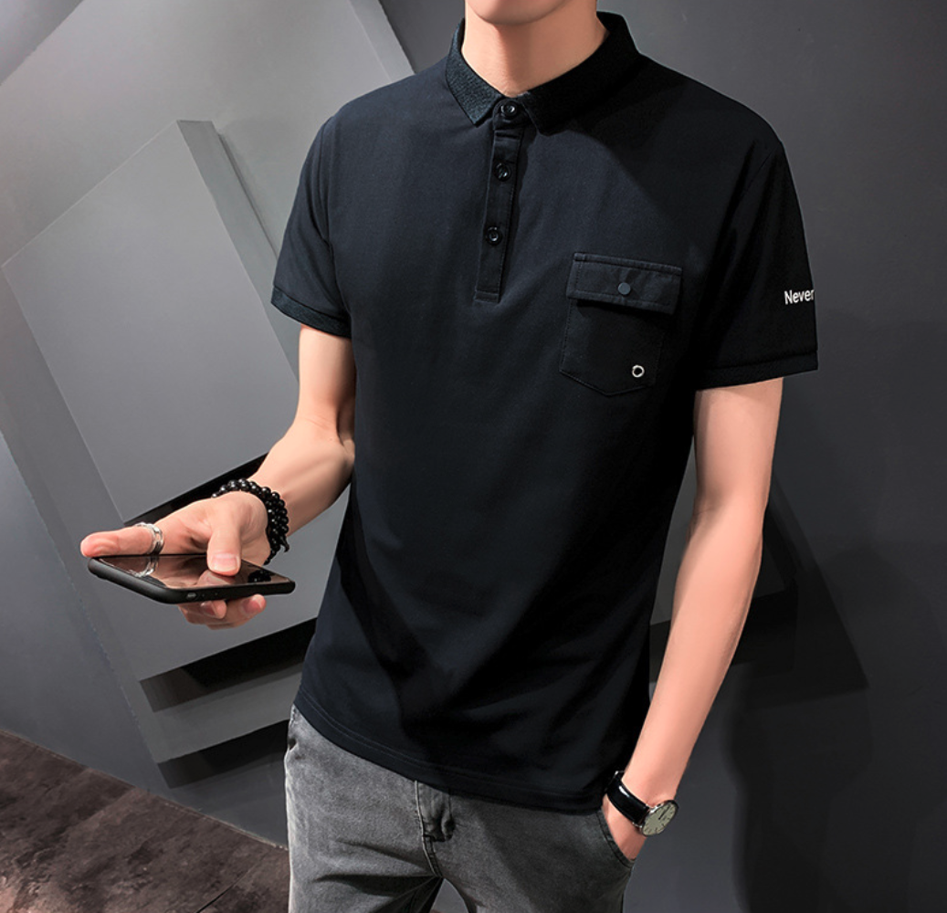 Pocketed Men's Short Sleeve Polo