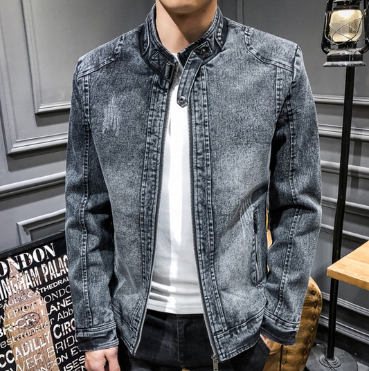Men's Motorcycle Denim Jacket