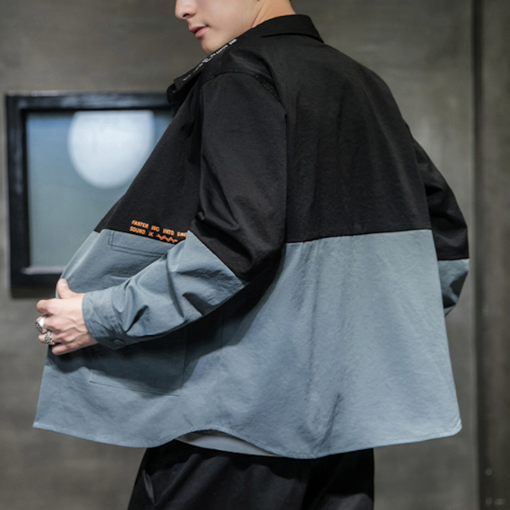 Long Sleeve Two-Toned Casual Men's Shirt