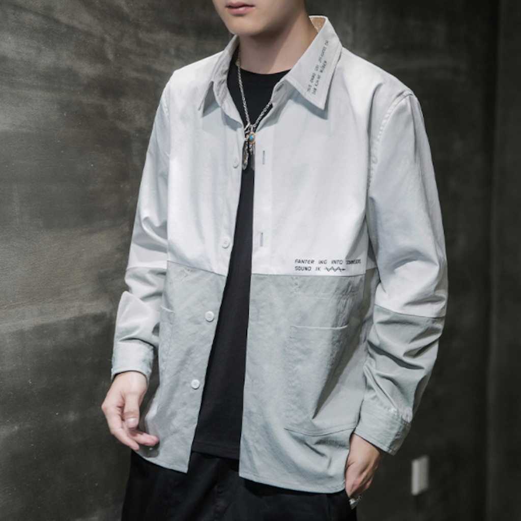 Long Sleeve Two-Toned Casual Men's Shirt