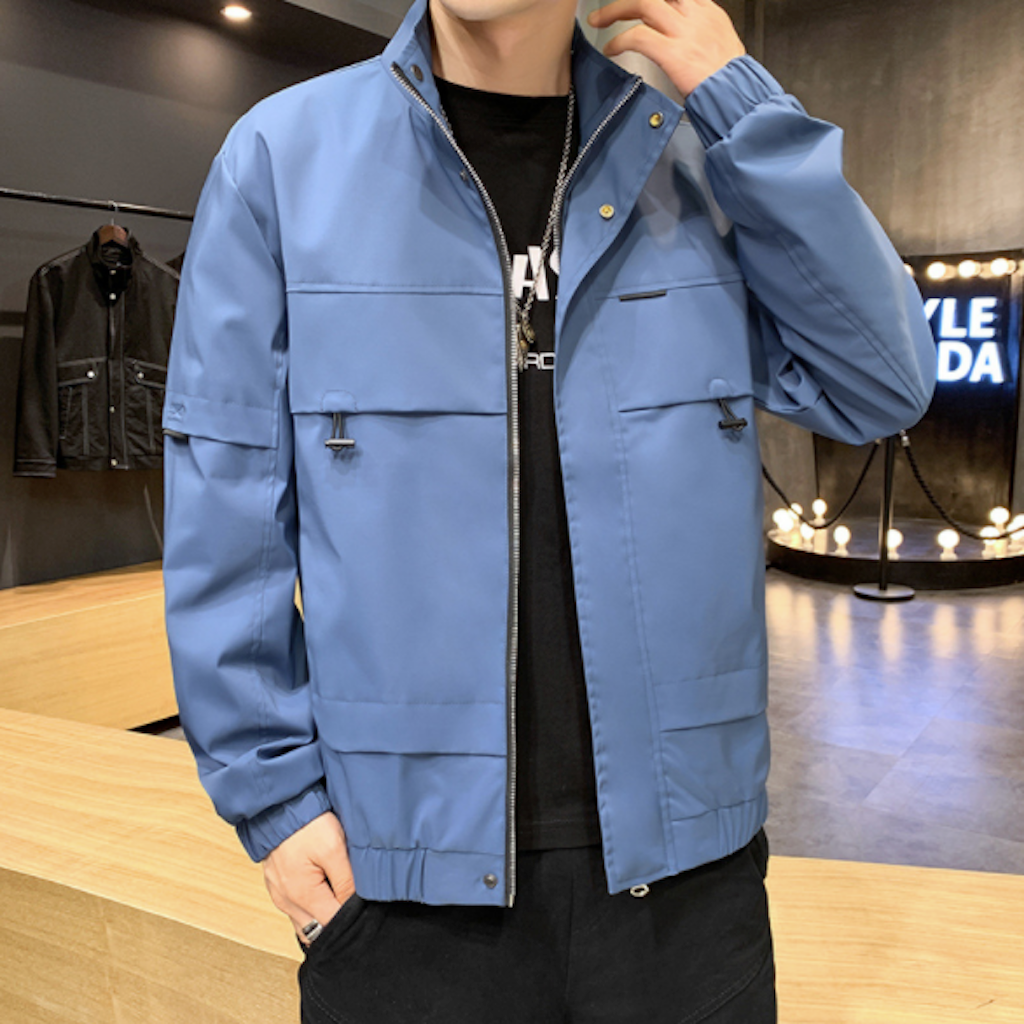 High Collar Windproof Jacket for Men
