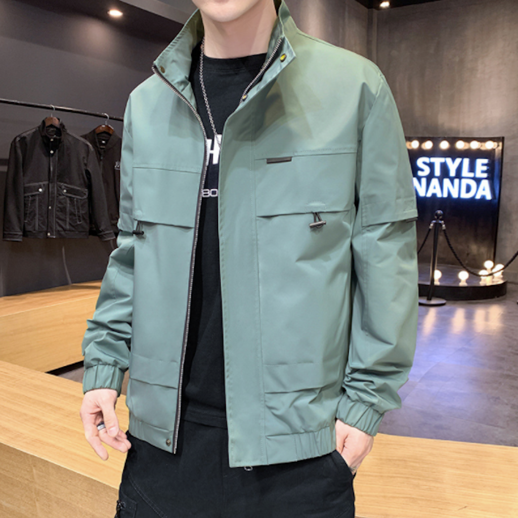 High Collar Windproof Jacket for Men